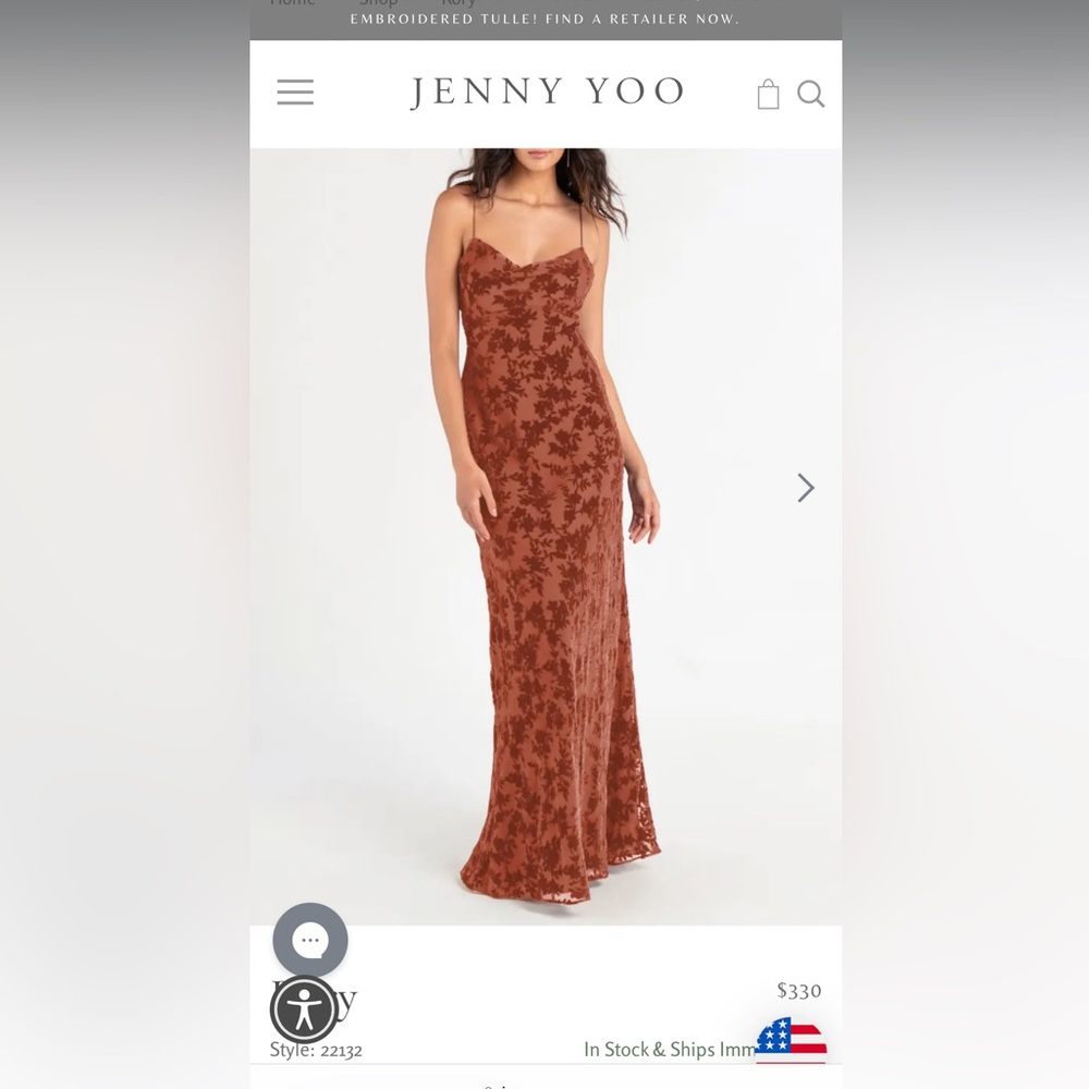 Jenny Yoo Rory Dress in English Rose Size 8